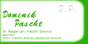 dominik pascht business card